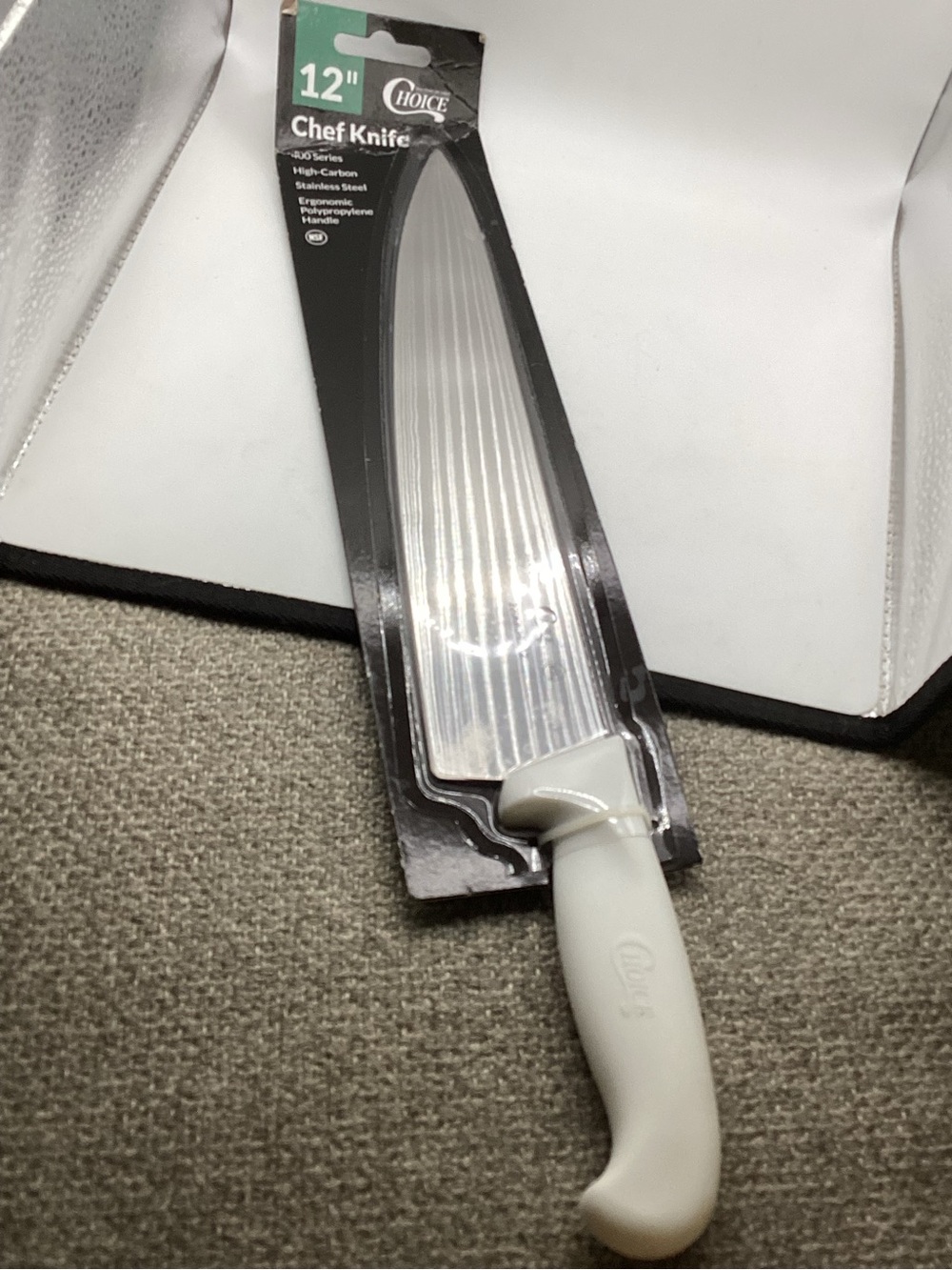 The Choice 12" Chef Knife a high-carbon 420 stainless steel blade